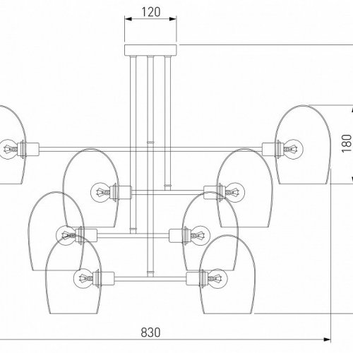 Подвесная люстра Eurosvet Gardie 70141/8 хром