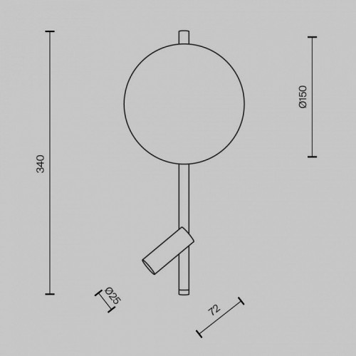 Настенный светильник Maytoni Solution MOD450WL-L9BG3K