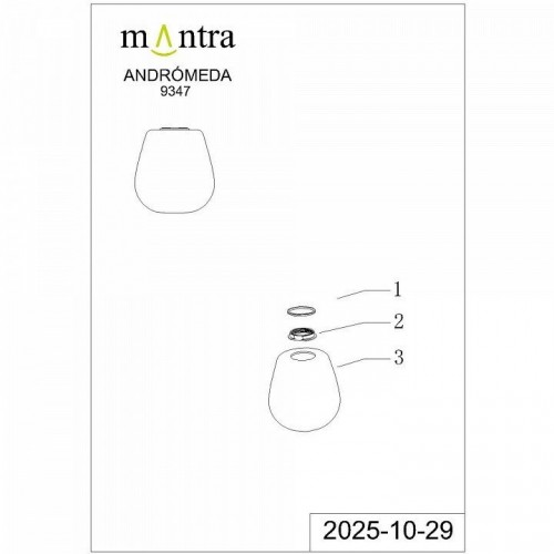 Плафон стеклянный Mantra Andromeda 9347