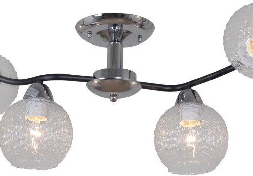 Потолочная люстра Reluce 07624-0.3-04 CR+BK Потолочная люстра Reluce 07624-0.3-04 CR+BK