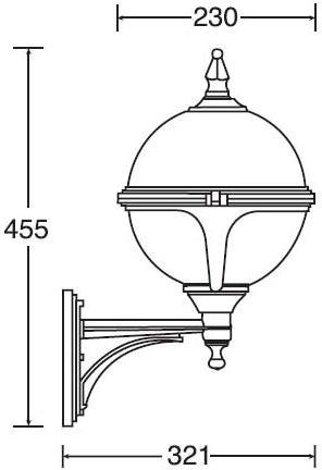Настенный фонарь уличный Oasis Light VENA 88401 01 Bl Настенный фонарь уличный Oasis Light VENA 88401 01 Bl