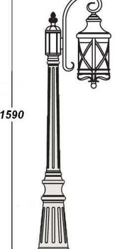 Наземный фонарь Oasis Light LUCERNA 84811/18/PartA Bl