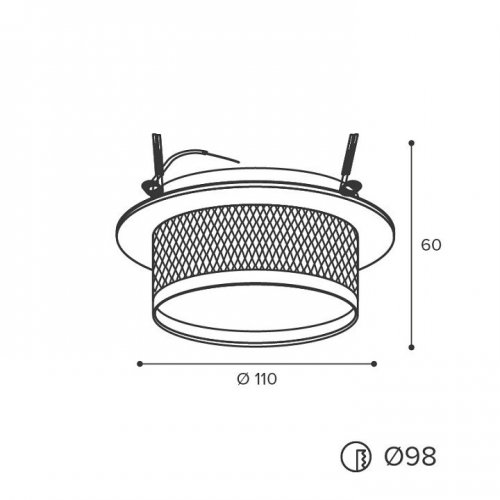 Встраиваемый светильник Wolta Rete WDL-GX53/12BG Встраиваемый светильник Wolta Rete WDL-GX53/12BG