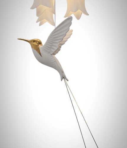 Подвесная люстра Mizien с цветами и птицами колибри Polly MZ121830-12-280