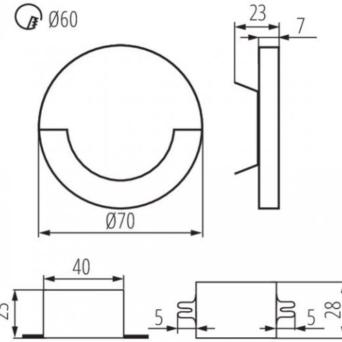 Подсветка ступеней лестницы Kanlux SOLA 23804 Подсветка ступеней лестницы Kanlux SOLA 23804