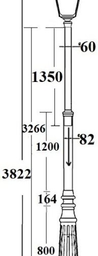 Наземный фонарь Oasis Light QUADRO XL 79910XL A2 Bl