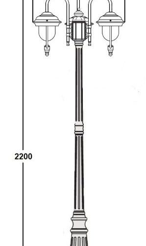 Наземный фонарь Oasis Light MADRID 84309B/10 down Bl Наземный фонарь Oasis Light MADRID 84309B/10 down Bl