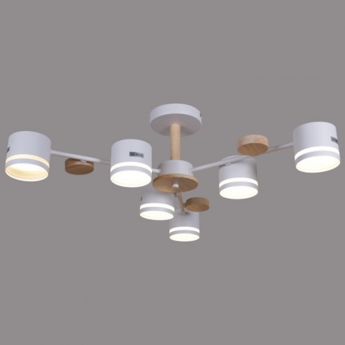 Потолочная люстра Reluce 68730-0.3-06 GX53 WH+WOOD