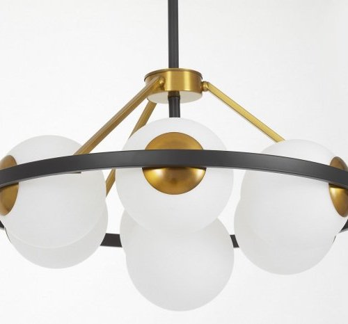 Подвесная люстра Lumina Deco Donzano LDP 8034-7 BK+WT