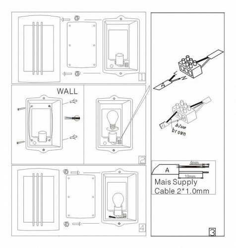Уличный настенный светильник Globo Orlando 3156-2 Уличный настенный светильник Globo Orlando 3156-2