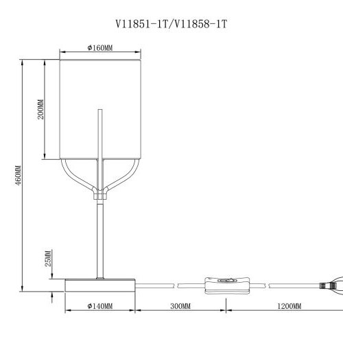 Интерьерная настольная лампа Inari V11851-1T Интерьерная настольная лампа Inari V11851-1T