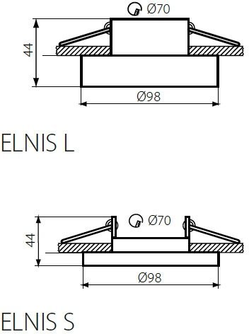 Точечные светильники Kanlux ELNIS L C/A 27812