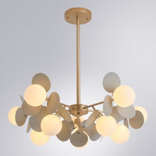 Потолочная люстра Arte Lamp Peacock A1369SP-10GY