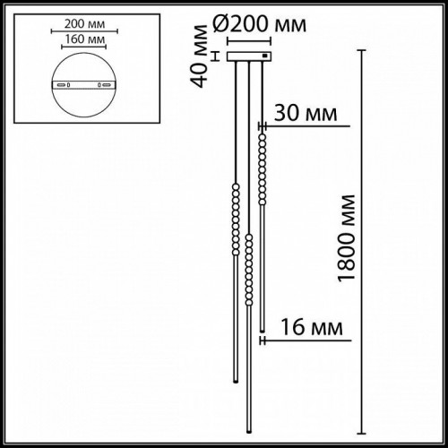 Подвесной светильник Odeon Light Monella 7149/33L