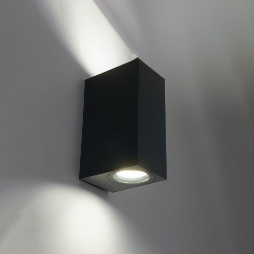 Светильник садово-парковый Feron.ONE DH051-P,на стену, 2*GU10 220-240V, черный пластик 51546