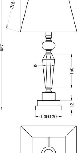 Интерьерная настольная лампа  22-86639TL