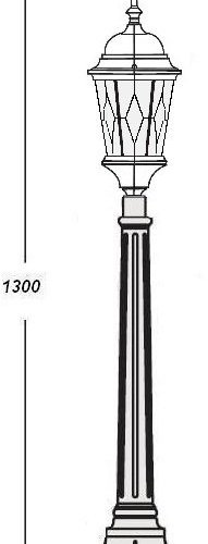 Наземный фонарь ASTORIA 2M 91407M Gw ромб Наземный фонарь ASTORIA 2M 91407M Gw ромб