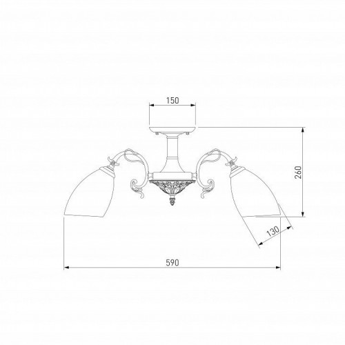 Потолочная люстра Eurosvet 22010/5 античная бронза