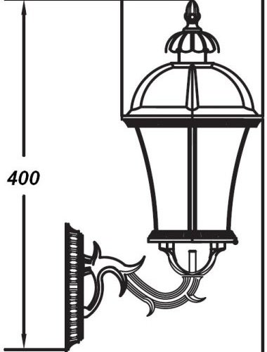Настенный фонарь Oasis Light уличный ROMA S 95201S/15 Bl
