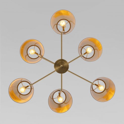 Подвесная люстра Eurosvet Topanga 60173/6 латунь a069017 Подвесная люстра Eurosvet Topanga 60173/6 латунь a069017