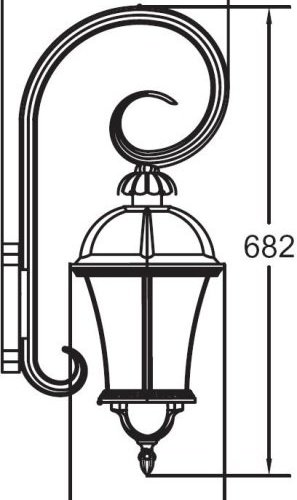 Настенный фонарь Oasis Light уличный ROMA L 95202L/18 Gw