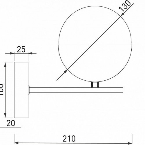 Бра Eurosvet Nuvola 70129/1 латунь