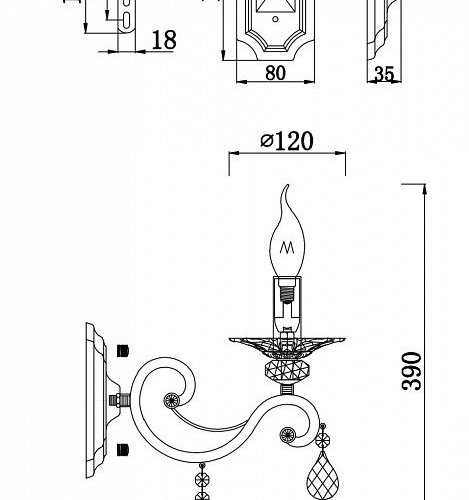 Бра Maytoni Grace RC247-WL-01-R