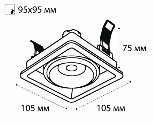 Встраиваемый светильник Italline DE-311 white Встраиваемый светильник Italline DE-311 white