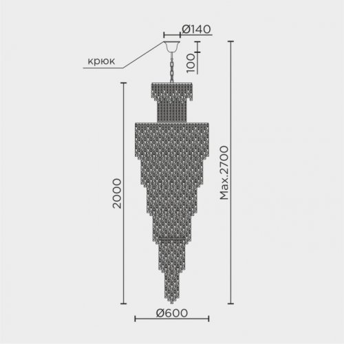 Подвесная люстра ML.977.47 GD Подвесная люстра ML.977.47 GD