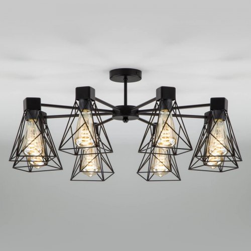 Потолочная люстра Eurosvet Trappola 70107/8 черный Потолочная люстра Eurosvet Trappola 70107/8 черный