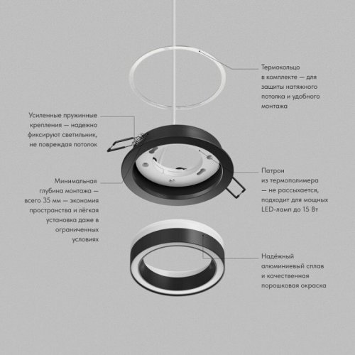 Точечный светильник GLOW DK-DH2010-BK