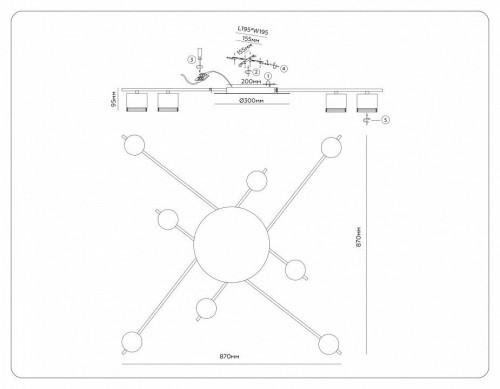 Потолочная люстра Ambrella light Comfort FL51760