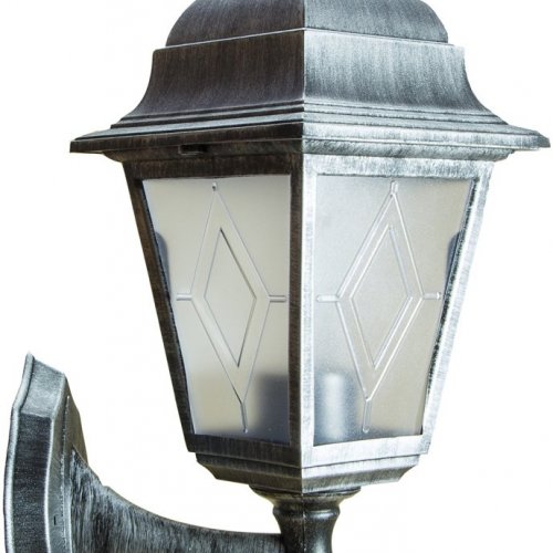 Настенный фонарь уличный Uniel UUL-A01S 60W/E27 IP44 BLACK SILVER Настенный фонарь уличный Uniel UUL-A01S 60W/E27 IP44 BLACK SILVER