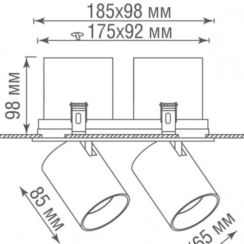 Точечный светильник Donolux Periscope DL20151SQ15W2B
