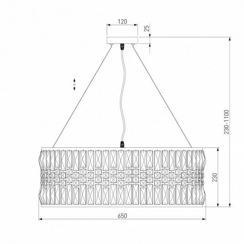 Подвесная люстра Eurosvet Lory 10125/8 хром/прозрачный хрусталь Strotskis Smart