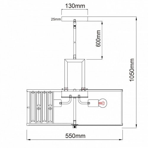 Подвесной светильник MW-Light Монарх 1 121010305 Подвесной светильник MW-Light Монарх 1 121010305