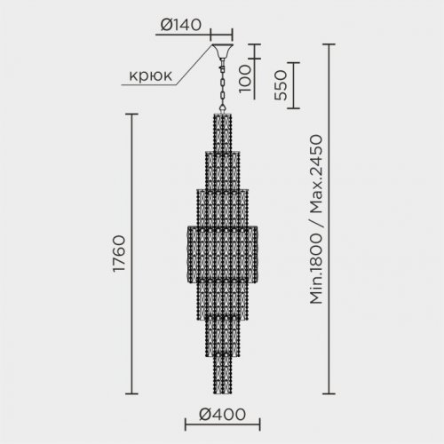 Подвесная люстра  ML.900.20 CR