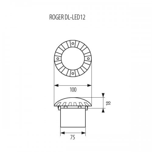 Грунтовые светильники Kanlux ROGER DL-LED12 7280 Грунтовые светильники Kanlux ROGER DL-LED12 7280