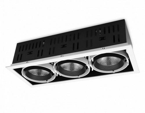 Встраиваемый светодиодный светильник Ambrella light Cardano T813 BK/CH 3*12W 4200K