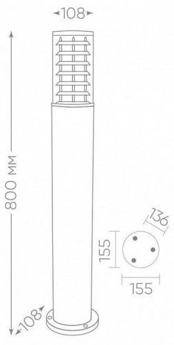Наземный высокий светильник Feron DH0801 6303