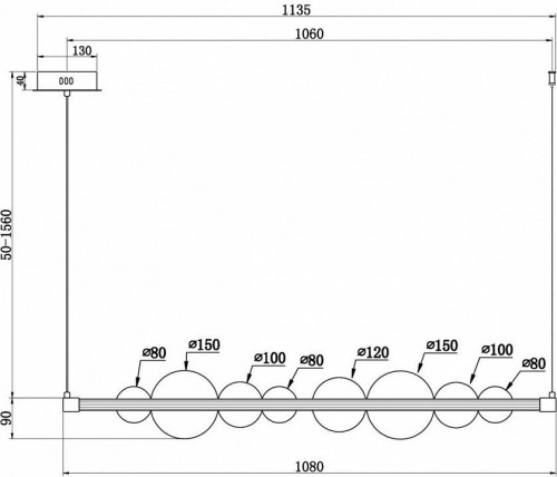 Подвесной светильник Freya Glaze FR5396PL-L13BS