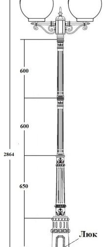 Наземный фонарь Oasis_Light GLOBO S 88210SA/E7 Bl