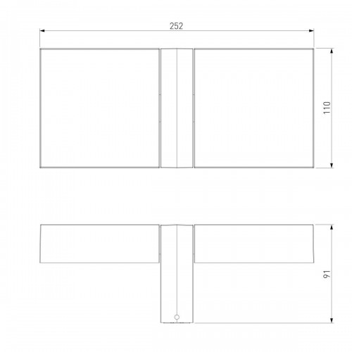 Уличный настенный светильник Elektrostandard Twin 3000K черный (35170/D) a072075