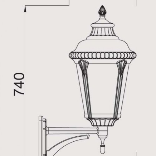 Настенный фонарь уличный Oasis_Light MUNICH 2М 79751М Gb