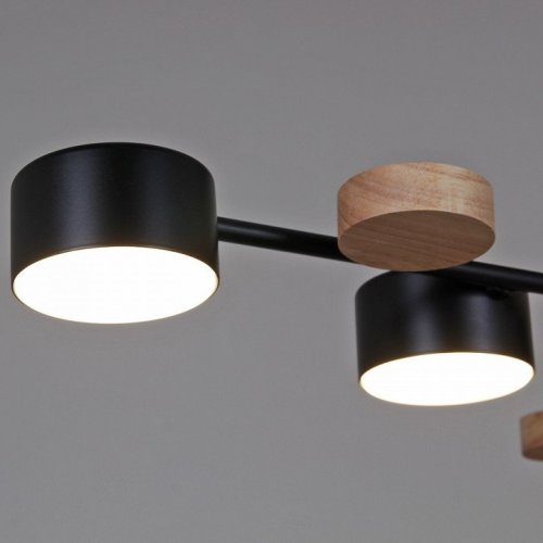Потолочная люстра Reluce 03758-0.3-10 BK+WOOD GX53