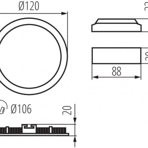 Потолочный светодиодный светильник Kanlux ROUNDA V2LED6W-WW-B 33562 Потолочный светодиодный светильник Kanlux ROUNDA V2LED6W-WW-B 33562