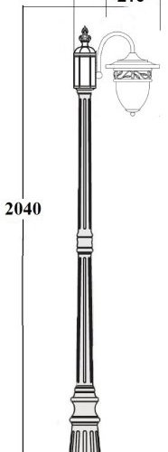 Наземный фонарь Oasis_Light KRAKOV 1 L 87209L/18 Gb Наземный фонарь Oasis_Light KRAKOV 1 L 87209L/18 Gb