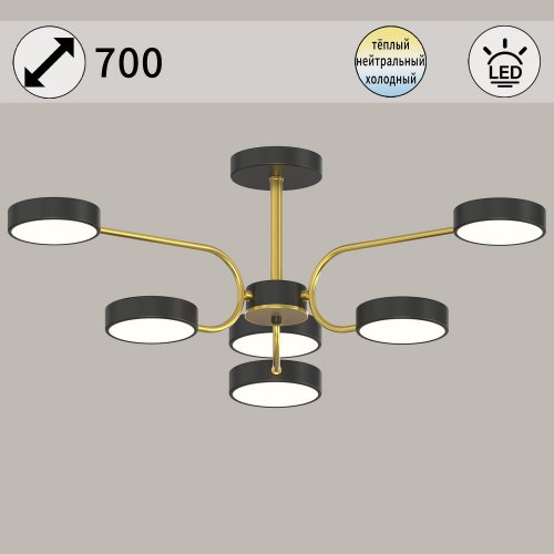 Потолочная люстра Reluce 03325-0.3-06 BK+COPPER