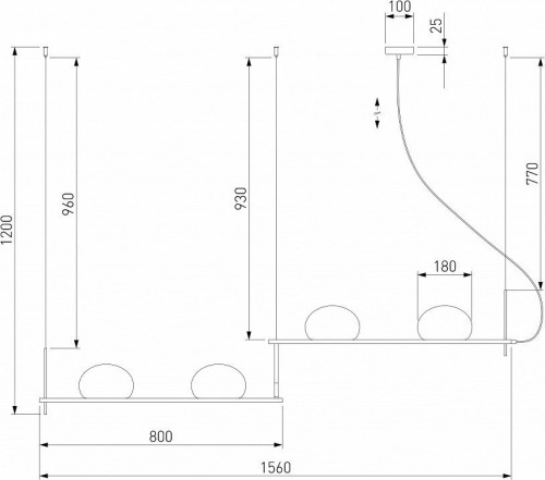Подвесной светильник Eurosvet Stair 70145/4 латунь