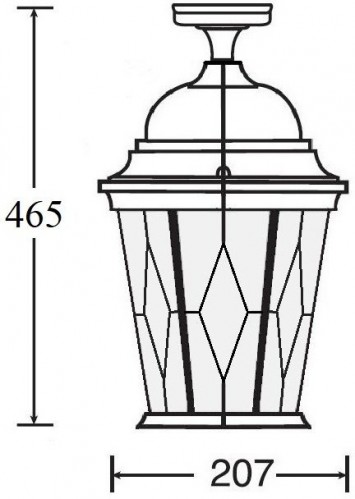 Потолочный светильник уличный Oasis Light ASTORIA 2M 91405MA Bl ромб